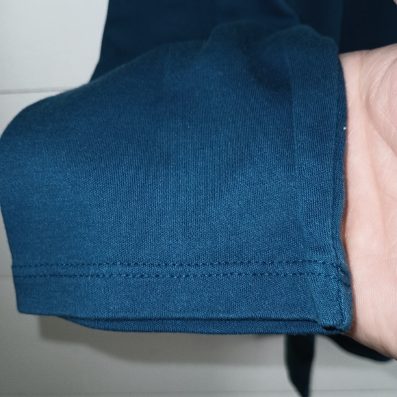 J. Jill J. Jill J.Jill J.Jill Simply Supima  tunic teal Large long sleeve - Picture 3 of 5